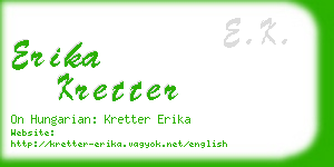 erika kretter business card